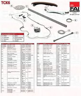FAI AUTOPARTS tck6 -  Комплект цепи привода распредвала